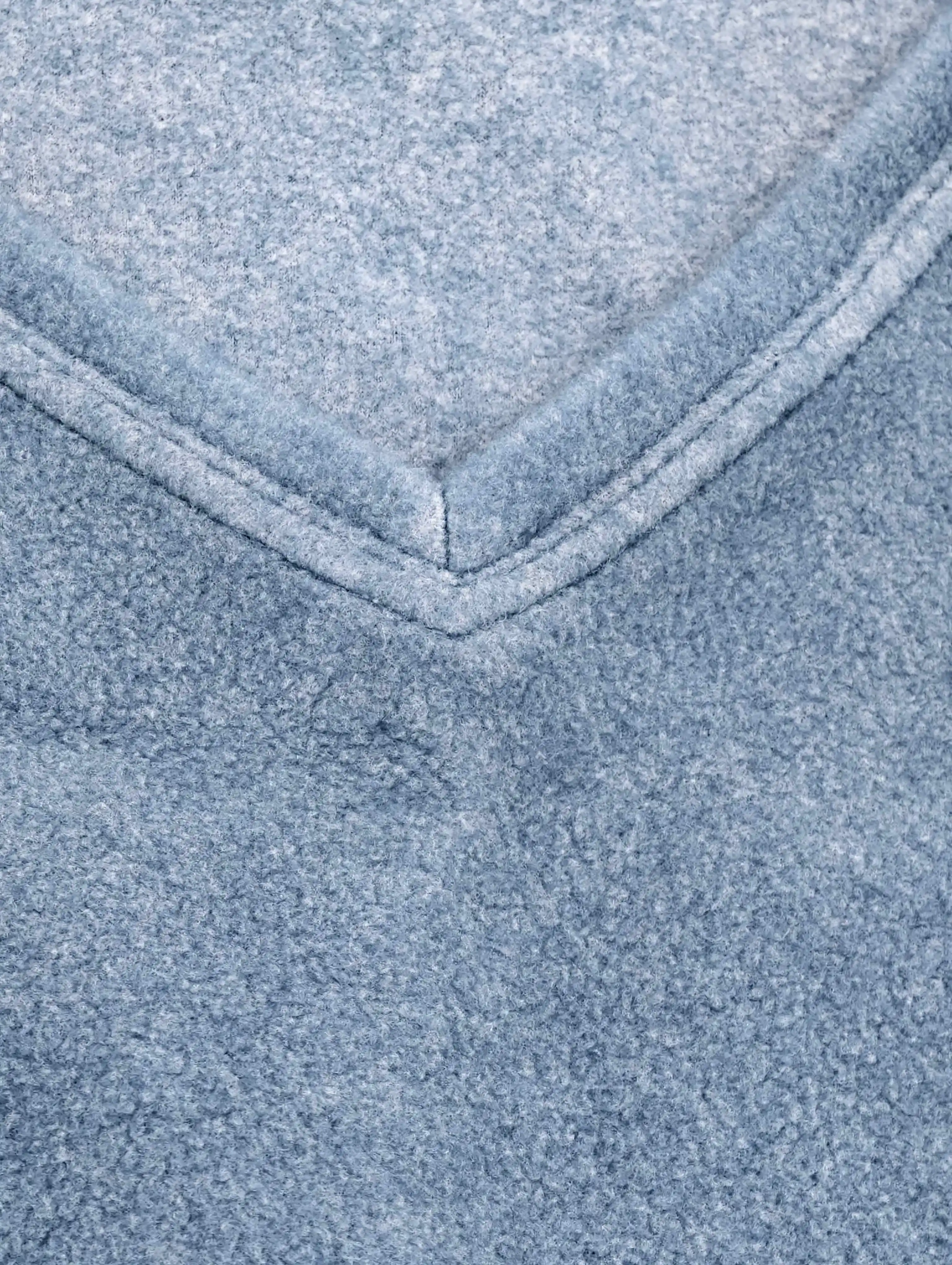 V-neckline binding and center-front seam detail