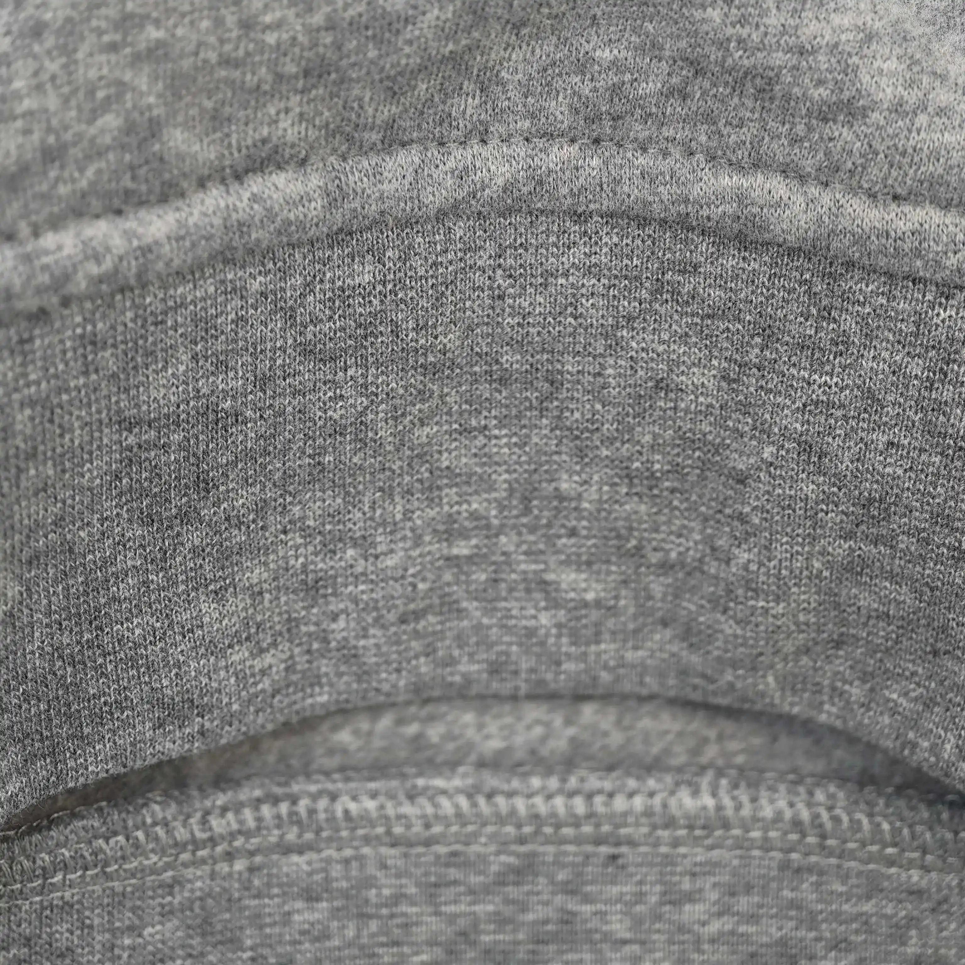 Cotton micro-fleece texture and hem stitching detail