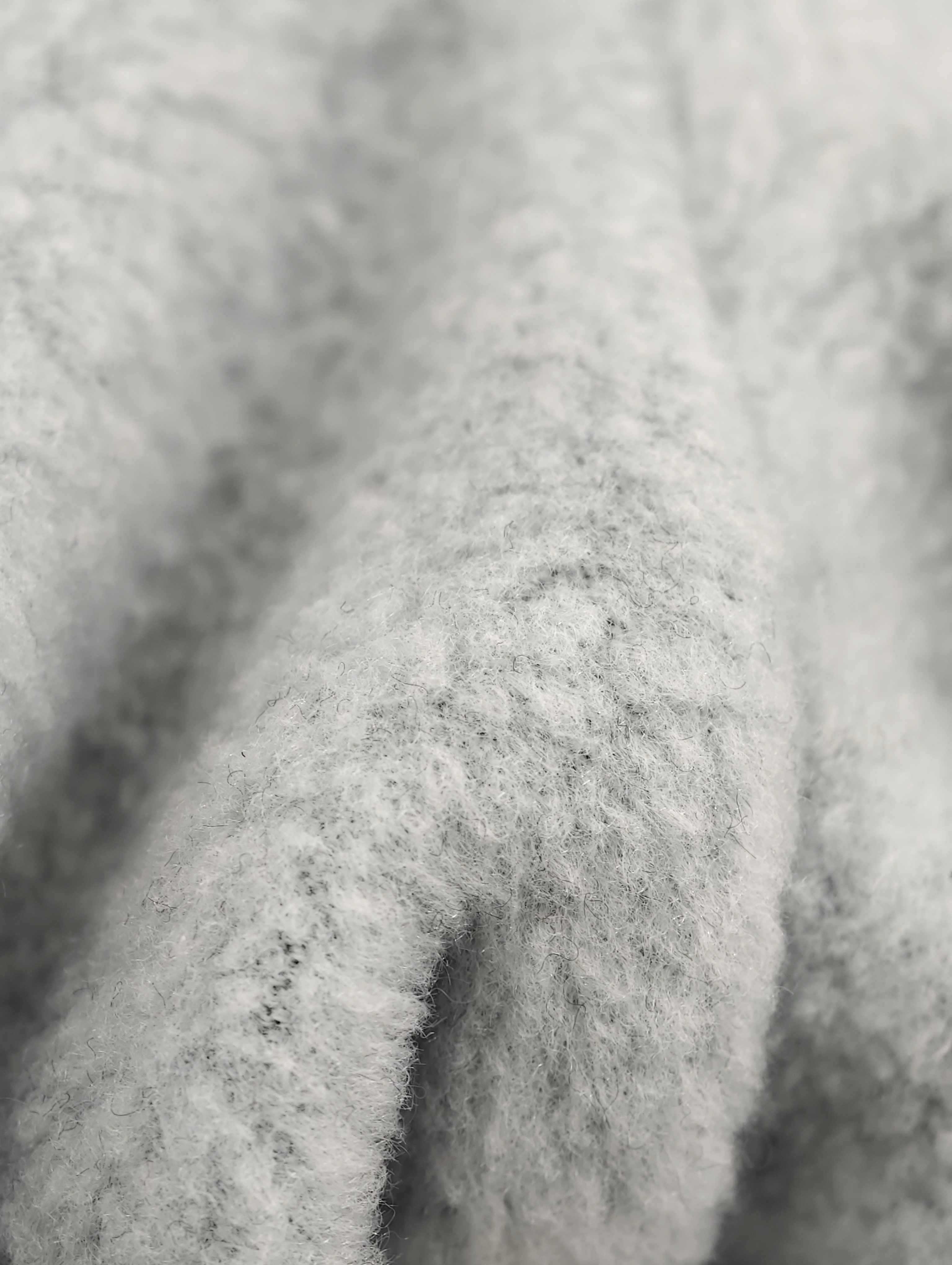 Close-up of soft recycled polyester fleece texture