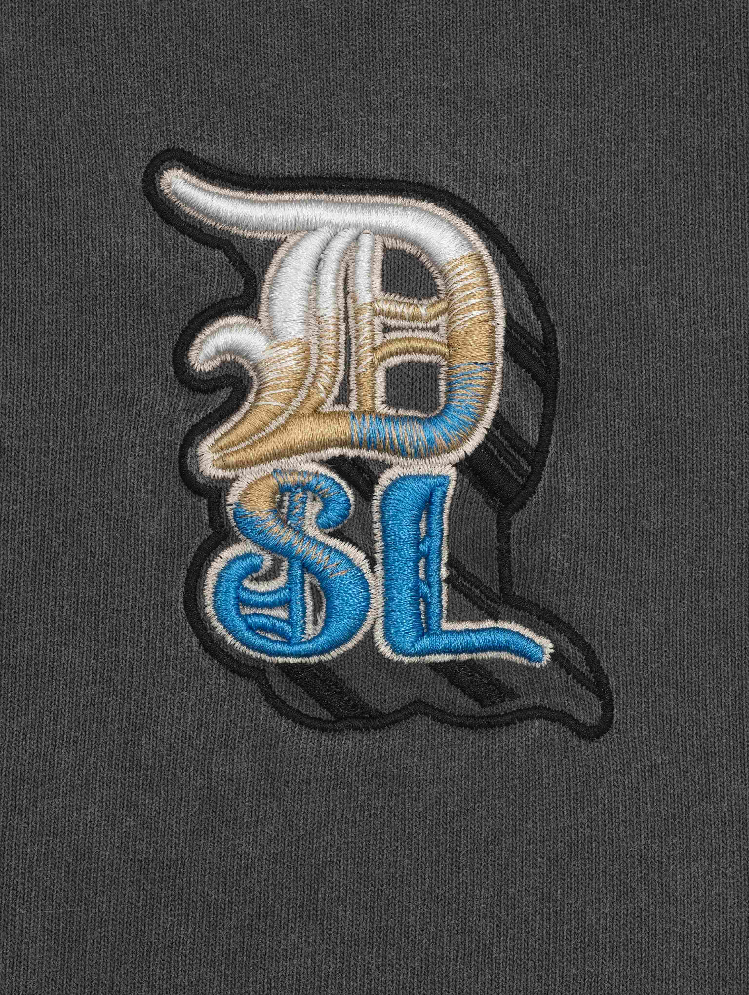 Multicolor embroidered patch on 210 GSM cotton jersey