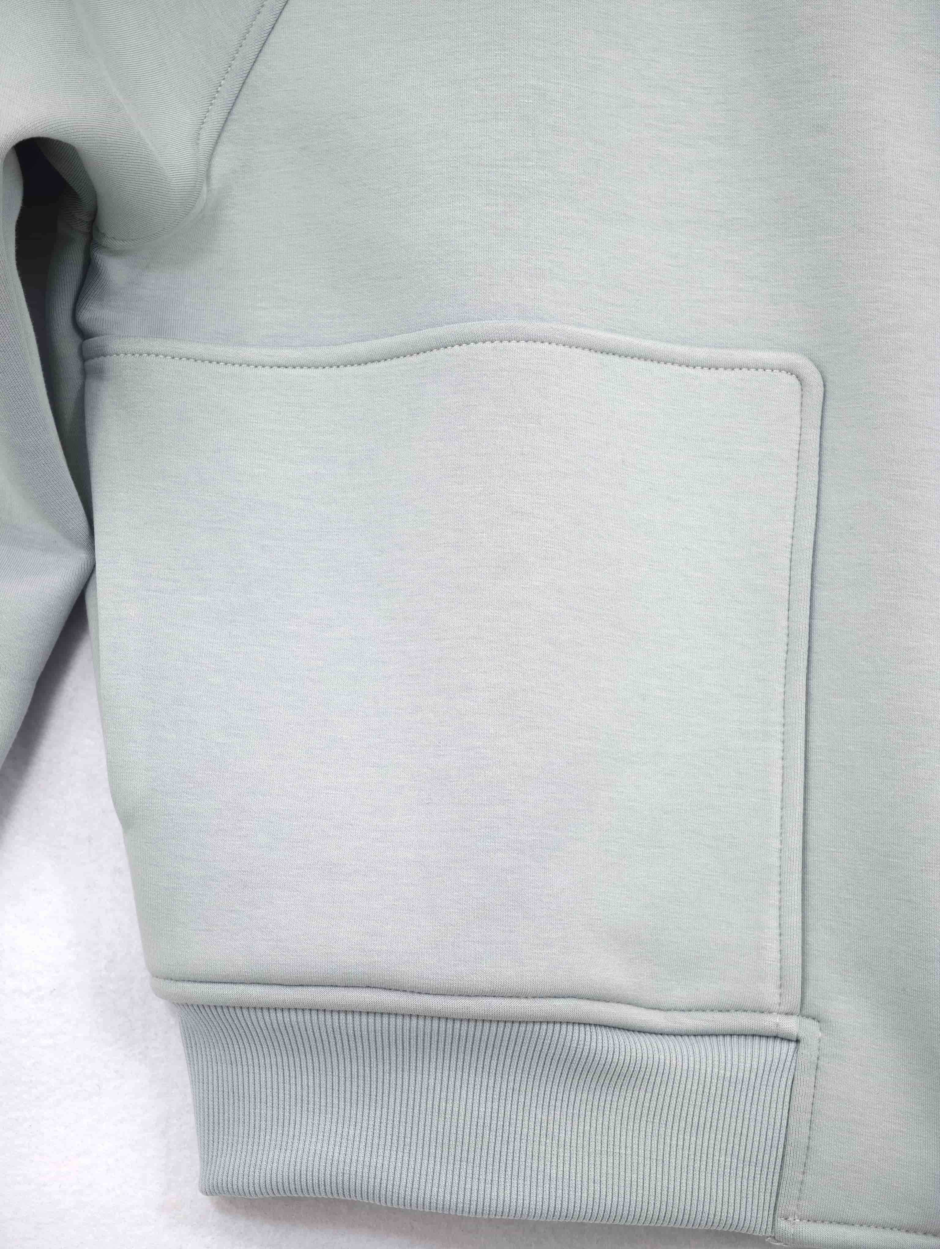 Large patch pocket with reinforced edge stitching
