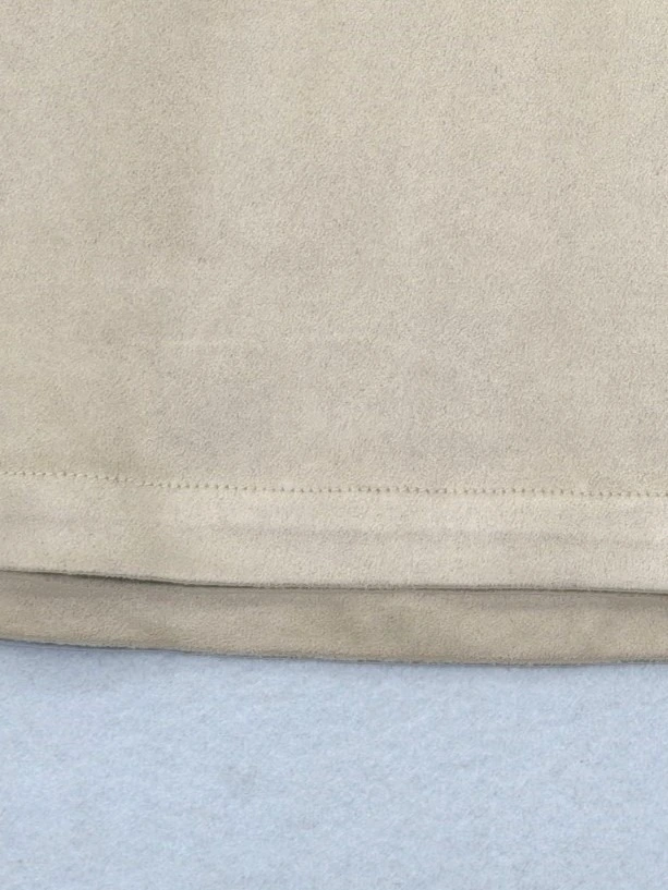 Soft stretch fabric and clean hem finish for custom production