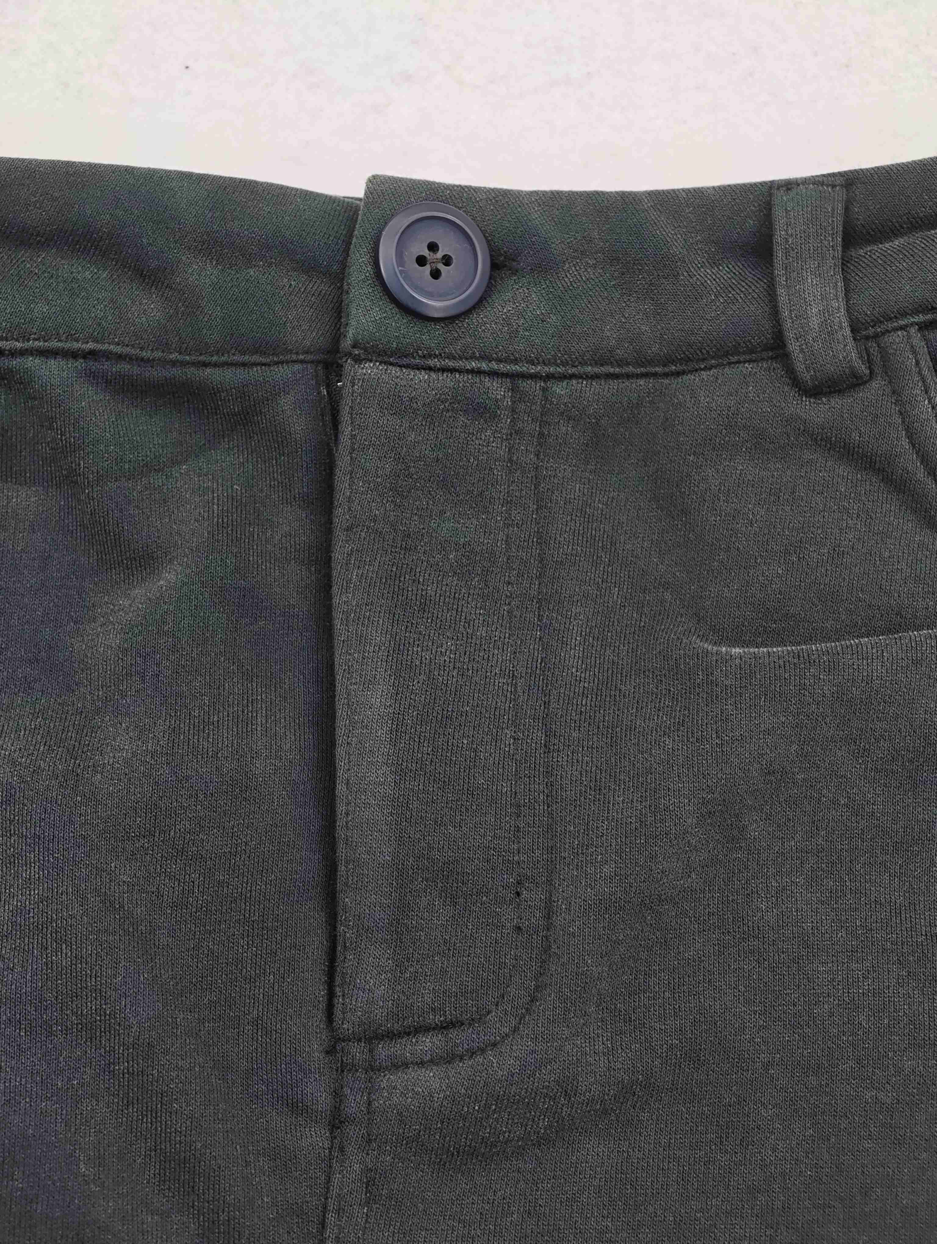 Button closure, belt loops and fly-front construction