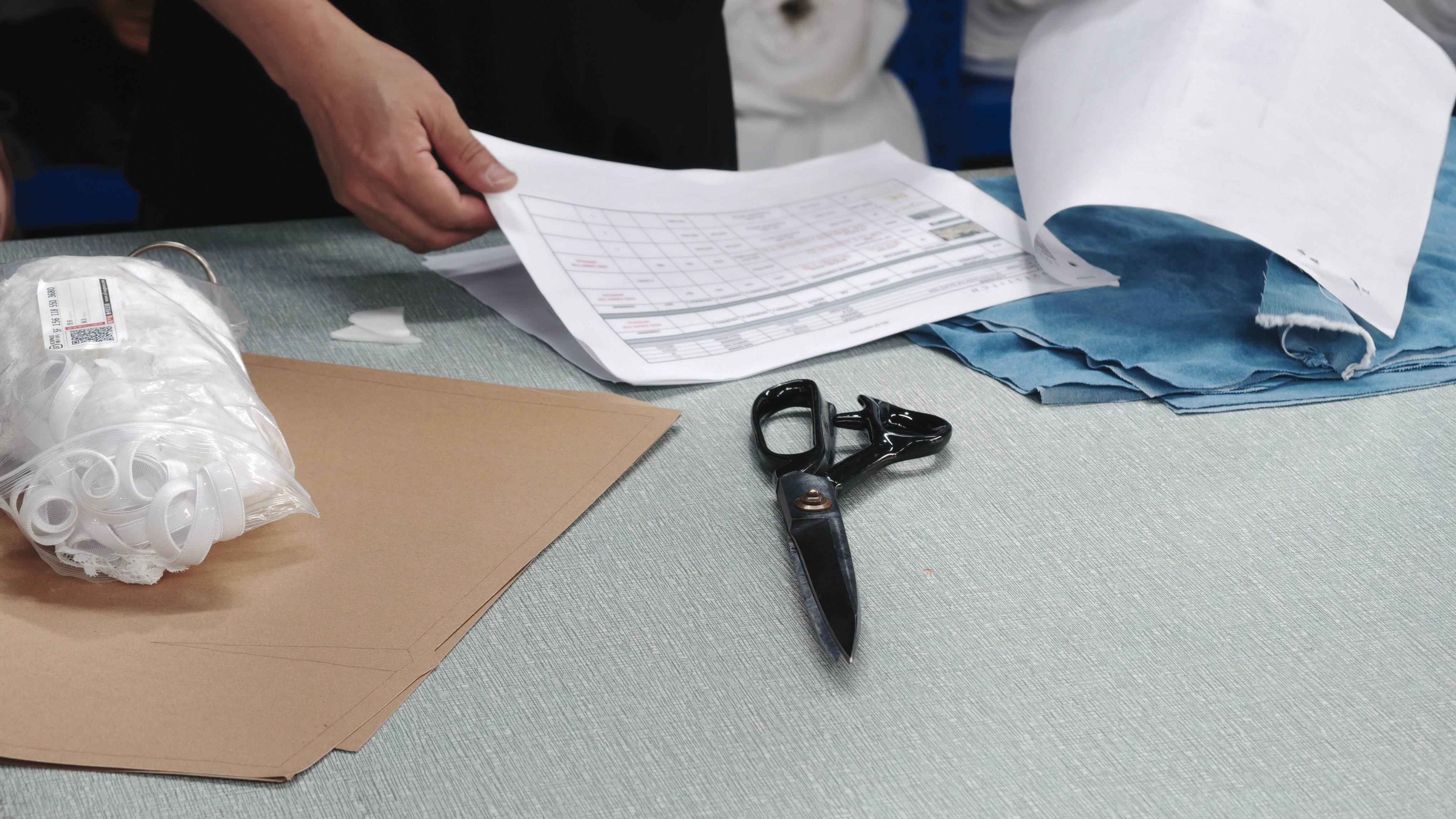 garment pattern making before first sample sewing