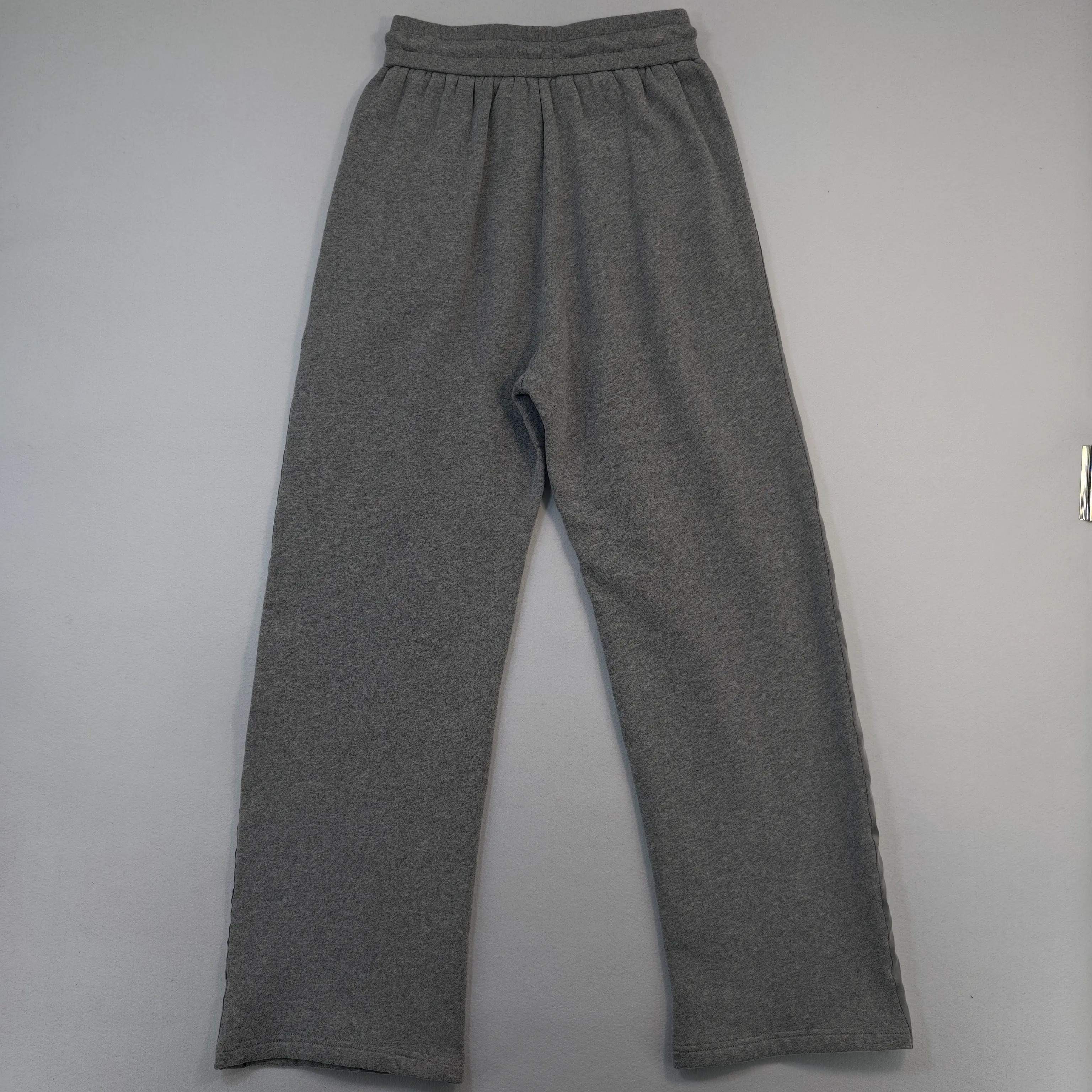 Back view of relaxed straight-leg fleece pants