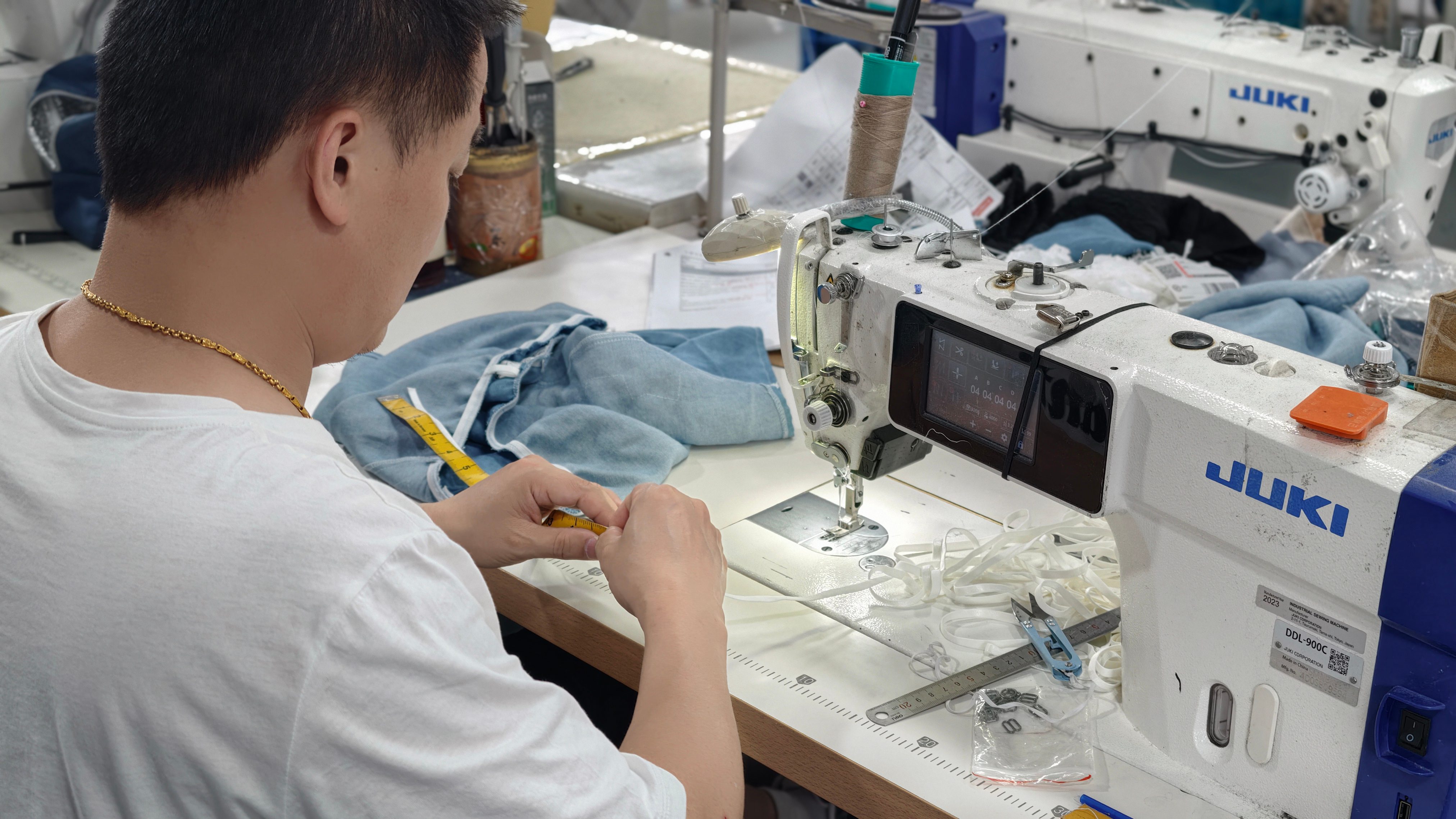  first garment sample sewing in apparel sample room