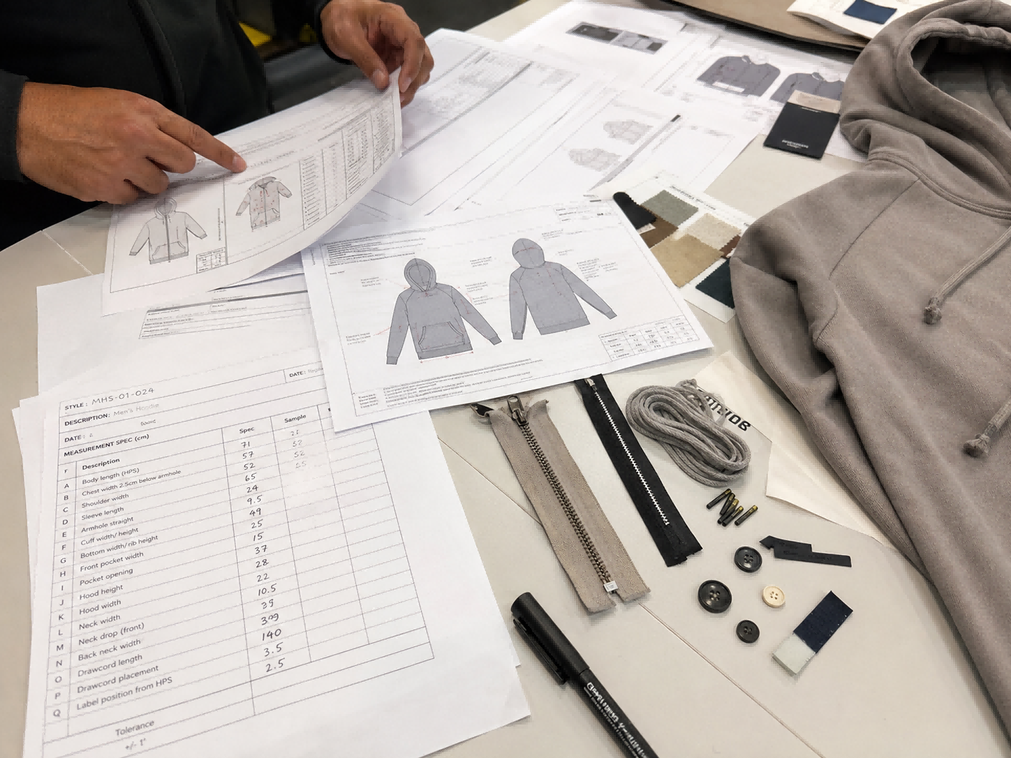 tech pack review before garment sample making
