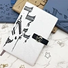 A5 Business Agenda Leather Paperbound Notebook Custom Magnetic Clasp Stitching Surround Soft Touch Cover Thread Sewing Binding