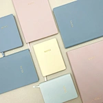 Dotted Paper Journal Pastel Colors Business GiftsPU Notebook with Ribbon Bookmark
