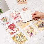 Gift Set Wood Display Stand Square Memo Cards Rigid Gift