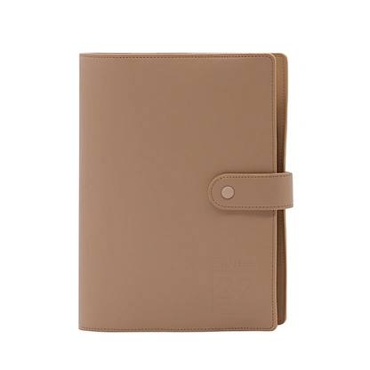 leather ring binder notebookpu leather cover a5 notebookloose leaf business binder planner