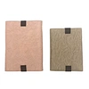 Carnet à trois volets en cuir PU à couverture souple avec fermeture élastique