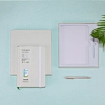 Coffret cadeau écologique pour carnet de notes en carton de lait recyclé