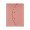 A5 PU Leather Envelope Style Notebook Multi-Pocket Portfolio with Snap Button Closure
