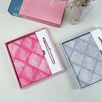 Journal à pois en cuir PU denim