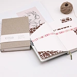 Linen Fabric Hardcover Grid Notebook