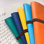 spiral leather cover bookelastic band address bookleather writing book