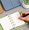 Journal de poche portable à 6 anneaux