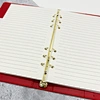  nachfüllbares Notizbuch aus PU-Leder mit 6 Ringen