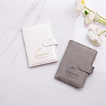 Customized PU Leather Cover Passport Cards Holder Wallet