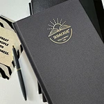 Coffret de journal ligné A5 en feuille d'or pour cadeau d'entreprise