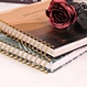 A5 Floral Abstract Hardcover Agenda-Notizbuch mit monatlichen Trennblättern