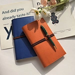 spiral leather cover bookelastic band address bookleather writing book