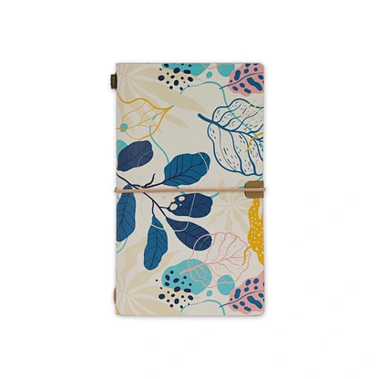 Elastic Band Closure Multi PVC Pockets Refillable Notebook