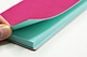 Softcover-Notizbuch im Großhandel mit Farbkanten im A5-Format aus PU-Leder