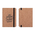 eco-friendly notebookmini smiley diarycork notebookdiary with elastic bandpocket size diaryjournal