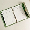 Leather Bound Agenda Loose leaf Notebook Pen Gift Set Corporate Use