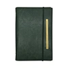 Carnet de notes rechargeable à 6 anneaux en cuir PU vert foncé