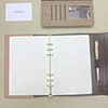 Carnet à trois volets en cuir PU à couverture souple avec fermeture élastique