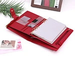 Multi Pocket Zipper Folder Business Portfolio Planner A5 6 Hole Ring Binder Notebook