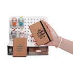 eco-friendly notebookmini smiley diarycork notebookdiary with elastic bandpocket size diaryjournal