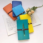 spiral leather cover bookelastic band address bookleather writing book