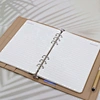 leather ring binder notebookpu leather cover a5 notebookloose leaf business binder planner
