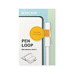 Porte-stylo auto-adhésif en cuir PU avec couleurs et formes mélangées