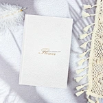 White Embossed Rose Hardcover Notebook