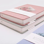 Linen Fabric Hardcover Grid Notebook