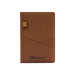 Hardcover PU Leather Notebook with Pen Holder
