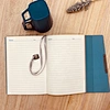 Carnet vintage en cuir PU avec boucle en métal