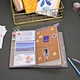 Elastic Band Closure Multi PVC Pockets Refillable Notebook