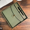 A5 Size Leather Bound Agenda Customizable Loose Leaf Notebook Gift Sets for Business Use