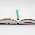 Linen Fabric Hardcover Grid Notebook