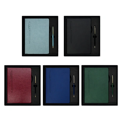 Customized PU Leather Hardcover Notebook Pen Set