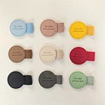 Porte-stylo auto-adhésif en cuir PU avec couleurs et formes mélangées