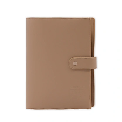 Snap Buckle Multi Card Slots Loose Leaf JournalBusiness Office Diary  6 Ring Binder Notebook