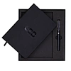 Business-Geschenkset mit schwarzem Notizbuch und Stift