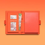 Nachfüllbares Tagebuch mit mehreren Taschen aus PU-Leder